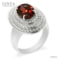 ราคา LENYA แหวนพลอยโกเมน เสริมด้านใจแกร่ง สำเร็จ มั่นคง ขนาด 10 มิล ตัวเรือนเงินแท้925 ชุบทองคำขาว (42222855176)