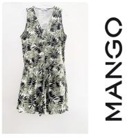 ราคา จั๊มสูท MNGผ้าคอตตอนพิมพ์ลายใบไม้ ไซส์M ผ้ายืดจั๊มเอวใส่สบาย (3178868500)