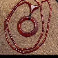 ราคา โบราณเก่าลูกปัดสีแดงเก่าอาเกตสร้อยคอหลอดยาวลูกปัดสตริงโบราณอาเกตสีส้มเปลือกรูปแบบขนาดใหญ่ แคสโซก แหวนจี้ 2.1.9 (46005698569)