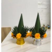 ราคา Titanium บายศรีปากชาม พานเงินพานทอง 1 คู่ ขนาดเล็ก (42652115712)