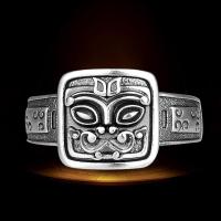ราคา แหวนผู้ชายปี่เซียะเงินครอบงําประเทศอินเทรนด์มงคลตํานานสัตว์แหวนเปิดกว้างแหวนปรับ (50804749364)