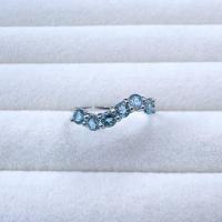 ราคา แหวนเงินแท้ 925 ฝังพลอยบลูโทปาส(Blue Topaz) พลอยฟ้าสวยมากค่า (56201503193)