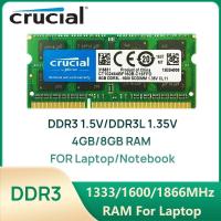 ราคา Crucial DDR3 DDR3L RAM 8Gb 4Gb 1600Mhz 1333Mhz PC3-10600 PC3-12800 204Pin SODIMM สําหรับแล็ปท็อปโน้ตบุ๊คหน่วยความจํา (29826756040)