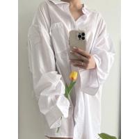 ราคา เสื้อเชิ้ตเกาหลีโอเวอร์ไซส์ Over Oversize สีขาว!!! (16628023953)