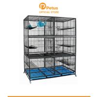 ราคา Petus กรงแมวขนาดใหญ่ 4 ชั้น ซี่ห่าง 4 ซม. พับได้ มี 2 ขนาด กรงสัตว์เลี้ยงขนาดใหญ่ บ้านแมว Cat Cage (11366597755)