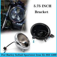 ราคา Newness 5.75" Headlight Housing Bucket Mounting For Harley Softail Sportster Iron XL 883 1200 XL FX (46506594958)