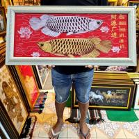 ราคา กรอบรูป ปลามังกร เงิน ทอง เงิน ไหล มา เท มา ผ้ากำมะหยี่ เป็นสัญลักษณ์ของโชคลาภ ความมั่งคั่งและแข็งแกร่ง รูป ภาพปลามังกร (26305230418)