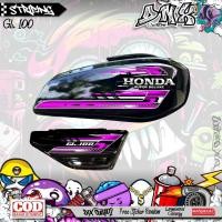 ราคา HONDA GL 100 GL CAPEK VARIATION STRIPING WITH AIR BRUSH MOTIF, KD4 EFFECT (43627207623)
