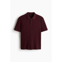 ราคา H&M(เอชแอนด์เอ็ม) เสื้อโปโลผ้าทอเนื้อสัมผัสแบบ Slim Fit Men Slim Fit Textured jersey polo shirt 1276602_4 (49755806788)
