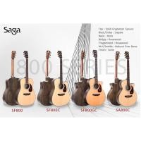ราคา กีต้าร์โปร่ง SAGA รุ่น SF800 Series กีต้าร์โปร่งหน้าไม้แท้ แถมฟรี กระเป๋า ปิ๊ก สายสะพาย ประแจขันคอ Setupฟรี ประกัน 1ปี (15946930450)