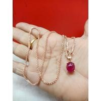 ราคา #สร้อยคอนาคพร้อมจี้ทับทิมหลังเบี้ยสวยๆ (3781522421)