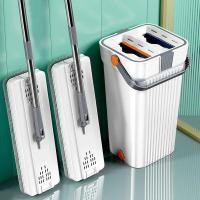 ราคา ไม้ถู ไม้ถูพื้น Scratch Mop Bucket Le Wet Dry Dual-use Hand-free Flat Mop ครัวเรือน Lazy Mop Mop Handy เครื่องมือ One Mop Clean (49303935400)