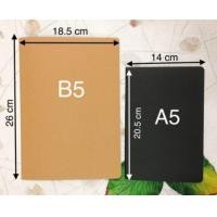 ราคา สมุดเส้นกริด สมุดปกกระดาษสีน้ำตาล ปกสีดำ ขนาด B5, A5 (7318851241)
