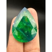 ราคา พลอย columbiaโคลัมเบีย Green Doublet Emerald มรกต very fine lab made PEAR shape 23x33 มม mm...65 กะรัต 1เม็ด carats (51256037838)