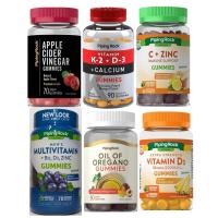 ราคา GUMMIES Vitamin C + Zinc K-2 + D3 Calcium Apple Cider Vinegar Men's Multivitamin Oregano D3 กัมมี่ PIPINGROCK (23081546015)