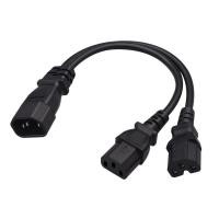 ราคา Toptekits C14 to C13+C15 Y Splitter Power Plug Cord,Single IEC 320 C14 Male to C13+C15 Female Splitter Adapter Cable Cor (24702879624)