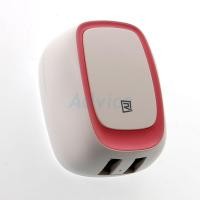 ราคา อะแดปเตอร์ชาร์จไฟ Adapter Dual USB Charger (RP-U23) Pink (153060436)