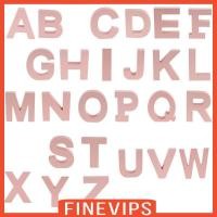 ราคา [Finevips] ป้ายแขวนผนังตัวอักษรและตัวอักษร 26 สี สีชมพูไม้ A (51506369876)