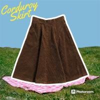 ราคา กระโปรงผ้าลูกฟูกสีน้ำตาล (28257636430)