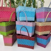 ราคา ตระกร้าสาน ตระกร้าสานพลาสติก ตระกร้าจ่ายตลาด ตะกร้าใส่ผ้า ตระกร้าใส่ของ ตะกร้าสาน กระทัดรัด ขนาดกว้าง17ยาว29สูง22 CM (5881177876)