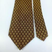 ราคา เนคไท ผ้าไหม ของแท้ GIANNI VERSACE Gold Floral Print Design Silk Tie Made In Italy (29238651054)