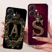 ราคา Tecno LJ7 ฝาครอบ Tecno Spark Go 2 เคสซิลิโคนหรูหรา Crown AZ ตัวอักษร 2D รูปแบบแบนเคสโทรศัพท์แบบนุ่ม (45450477649)