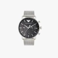 ราคา Emporio Armani นาฬิกาข้อมือผู้ชาย Aviator Chronograph Quartz Black Dial SIlver รุ่น AR11104 (19907429011)