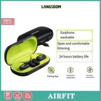 ราคา open Langsdom AirFit in sports Bluetooth earphones with non bone conduction ear loops 2024 new wire (27719098895)