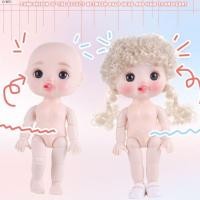 ราคา CYBER 1/6 BJD Movable Joint Doll Body, สวย Kawaii Nude 21 Ball Jointed ตุ๊กตา,จําลองตาสีม่วงตุ๊กตา 3D เคลื่อนย้ายได้ของเล่นตุ๊กตาหัวใหญ่พร้อมผมของขวัญ (55105779640)