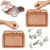 ราคา EASTS กระปุกออมสินไม้ แฮนด์เมด พร้อมเครื่องมือนับเงิน ถาดเก็บเหรียญ ใช้ในบ้าน ส่งเสริมนิสัยการออม เด็ก งานฝีมือ (29881465252)