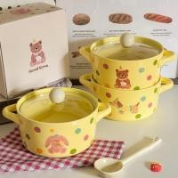 ราคา หม้อเซรามิคลายน่ารัก Good Time ชามบะหมี่ มาม่า ไวไว ซุป ข้าวต้ม พร้อมฝา+กล่องของขวัญ (42457783948)