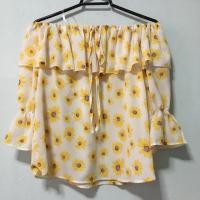 ราคา เสื้อปาดไหล่ ลายทานตะวัน สดใส #มือสอง (5315902508)