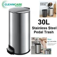 ราคา ถังขยะไม้ไผ่ขนาดใหญ่ถังขยะสแตนเลสทรงกลมความจุขนาดใหญ่ (30 ลิตร) (23568849601)