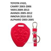 ราคา ซองหนัง ใส่กุญแจรีโมทรถยนต์ (สีแดง) TOYOTA VIGO, CAMRY / YARIS / AVANZA / INNOVA / ALPHARD (2193662400)