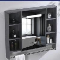 ราคา ☂ตู้กระจกห้องน้ำ ตู้กระจกติดผนัง ที่เก็บของในห้องน้ำ ตู้กระจกโต๊ะเครื่องแป้งกันน้ำ ตู้ห้องน้ำพร้อมชั้นเก็บของ (25352109083)