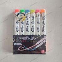 ราคา ปากกาเน้นข้อความ TEX 6สี Glitter liter 1020 (25060399507)