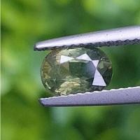 ราคา พลอย เขียวส่อง Green Sapphire 1.46 กะรัต (Cts.) ดิบ (Unheated) (8663042863)