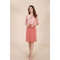 ราคา เดรสทำงาน ชุดทำงาน เดรสลายดอก เดรสชีฟอง (21726680283)