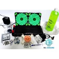 ราคา ชุดน้ำCPU ระบบเปิด 2ตอน ครบชุด/CPU Water Cooling Set *รุ่นMaster Grade (สีเขียว) (1812500682)
