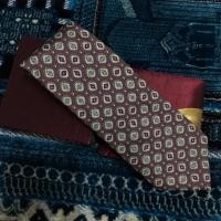 ราคา เนคไทสีน้ำตาลเข้มลาย+กล่องผ้าไหม (655958429)