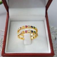 ราคา ♞,♘แหวนพลอยนพเก้า ทองคำแท้ {{แจ้งไซส์ทางช่องแชทค่ะ}} SAX (29135347971)