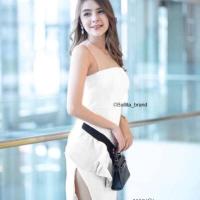 ราคา เดรสแขนกุด ทูโทนแต่งผ้าคาดสีดำ ช่วงไหล่แต่งผ้ามุ้งซีทรูเก๋ๆ ชายเป็นระบาย (7100209997)