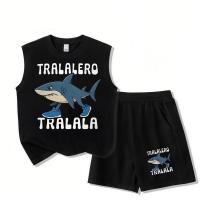 ราคา (ชุดสองชิ้นสำหรับเด็ก) เด็กเสื้อกั๊ก, เสื้อยืดถัง, สำหรับเด็กชายและเด็กหญิง, แขนกุด, สไตล์เกาหลี, ชุดเด (41123530071)