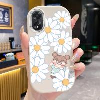 ราคา เคสสำหรับ OPPO A18 A38 เคสโทรศัพท์ดอกไม้ผู้หญิงกันกระแทกกลมและอ้วน (42477873201)