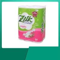 ราคา สินค้าพร้อมส่ง กระดาษชำระ zilk ซิลค์ ขนาดจัมโบ้ ยาวกว่าปกติ 57% จำนวน 24 ม้วนซึมซับได้ดี ผลิตด้วยเยื่อกระดาษคุณภาพดี (4937216735)