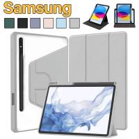 ราคา 360°หมุน เคสฝาพับ ซัมซุง Tab case For เคส Samsung Galaxy Tab S7 S8 S9 S6 lite S10+ S7FE S9FE S9FE+ A7 A8 A9 A9+ Galaxy Tab S8+ S9+ S7+ Right pen Triple fold Samsung Case เคส Galaxy (29316403473)