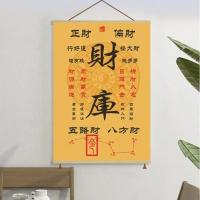 ราคา สไตล์จีน คลัง ข้อความภาพวาดผนังสํานักงานเลื่อนภาพวาดตกแต่งทางเข้าการประดิษฐ์ตัวอักษรภาพวาดชาห้องศึกษาห้องนั่งเล่น#现货中式财库文字挂画办公室卷轴装饰画玄关字画茶室书房客厅 (29130157505)