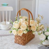 ราคา [WLB-t] ดอกกุหลาบสีชมพู Peony ดอกไม้ประดิษฐ์ช่อดอกไม้ผ้าไหม 27 หัวดอกกุหลาบดอกไม้ปลอมสําหรับแจกันตาราง Arrange Home งานแต่งงานตกแต่งดอกไม้ใหม่ (49556577580)