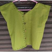 ราคา เสื้อผ้าฝ้ายคอปาดกระดุมหน้าด้นมือจร้า เสื้อกระเหรี่ยง (11215492639)