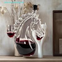 ราคา Alittlese ขวดแกะสลัก Horse Shape ขวดเหล้าแก้วสําหรับ Bourbon Brandy ที่ไม่ซ้ํากันขวดเหล้าของขวัญสําหรับคนรัก TH (40772380686)